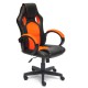 Кресло компьютерное TetChair RACER GT экокожа/ткань черный/оранжевый