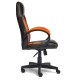 Кресло компьютерное TetChair RACER GT экокожа/ткань черный/оранжевый