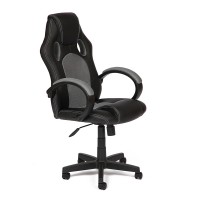 Кресло компьютерное TetChair RACER GT экокожа/ткань черный/серый