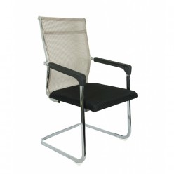 Кресло посетителя College CLG-101 Beige сетка/ткань черный/бежевый