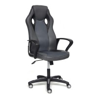 Кресло компьютерное TetChair RACER экокожа/ткань металлик/серый