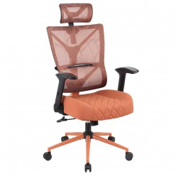 Кресло руководителя Chairman CH566 сетка/ткань оранжевый