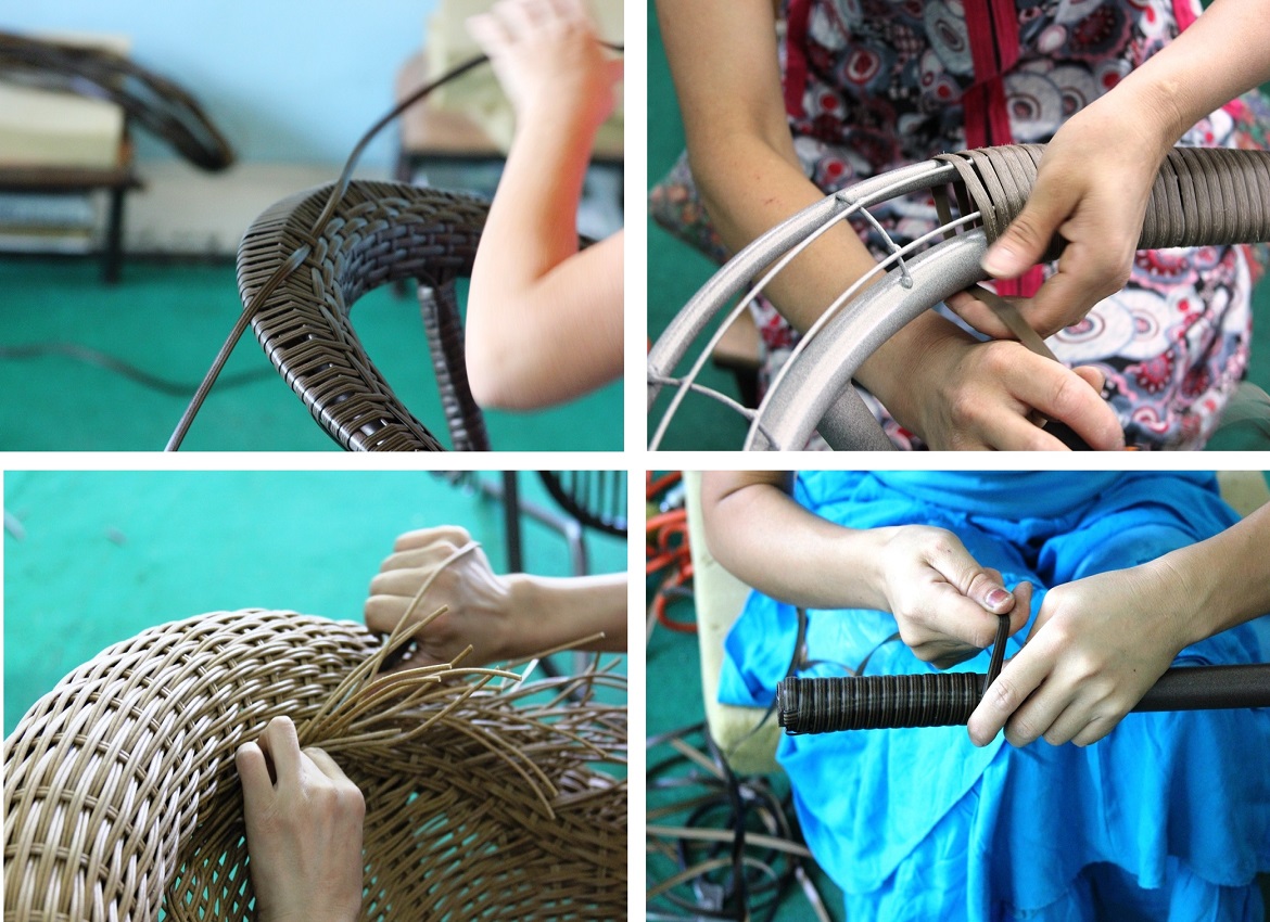 Плетение из искусственного ротанга своими руками