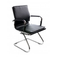 Кресло посетителя Бюрократ CH-993-Low-V/Black экокожа черный