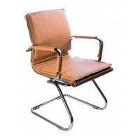 Кресло посетителя Бюрократ CH-993-Low-V/Camel экокожа светло-коричневый