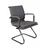 Кресло посетителя Бюрократ CH-993-Low-V/grey экокожа серый