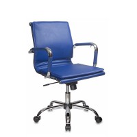 Кресло руководителя Бюрократ CH-993-Low/blue экокожа синий