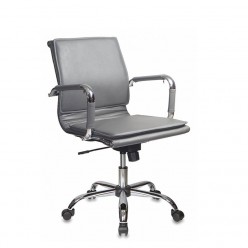 Кресло руководителя Бюрократ CH-993-Low/grey экокожа серый