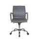 Кресло руководителя Бюрократ CH-993-Low/grey экокожа серый