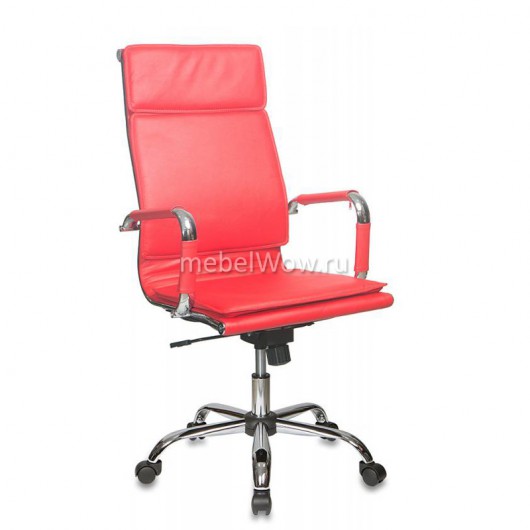 Кресло руководителя Бюрократ CH-993/red экокожа красный