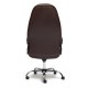 Кресло руководителя TetChair BOSS люкс хром экокожа перфорированный коричневый