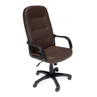 Кресло руководителя TetChair DEVON экокожа коричневый