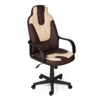 Кресло компьютерное TetChair NEO1 экокожа коричневый/бежевый