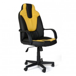 Кресло компьютерное TetChair NEO1 экокожа черный/желтый