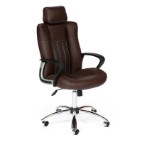 Кресло руководителя TetChair OXFORD экокожа перфорированная коричневый