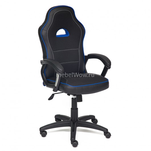 Кресло руководителя TetChair SHUMMY экокожа/ткань черный/синий