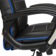 Кресло руководителя TetChair SHUMMY экокожа/ткань черный/синий