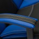 Кресло руководителя TetChair TWISTER экокожа черный/синий