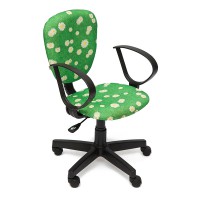 Кресло детское TetChair СН413 ткань Ромашки на зеленом