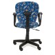 Кресло детское TetChair СН413 ткань Якоря на синем