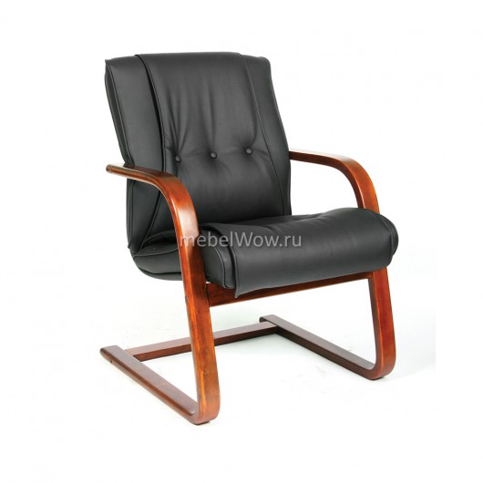 Кресло посетителя Chairman 653V кожа черный