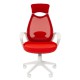 Кресло оператора Chairman 840 white сетка/ткань/экокожа красный