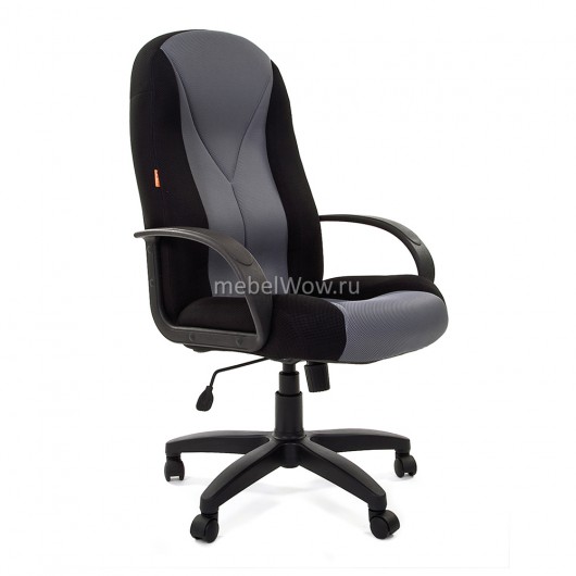 Кресло руководителя Chairman 785 ткань TW-11 черный/TW-12 серый