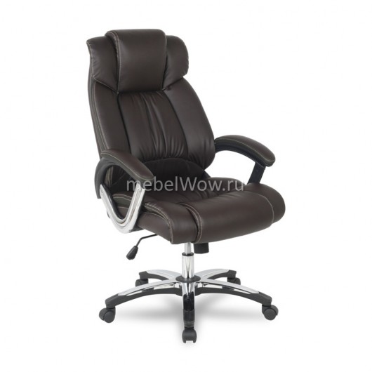 Кресло руководителя College H-8766L-1/Brown кожа коричневый