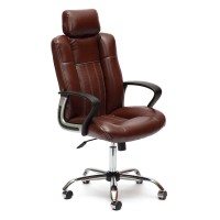 Кресло руководителя TetChair OXFORD экокожа перфорированная коричневый 2 TONE