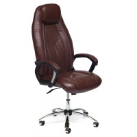Кресло руководителя TetChair BOSS экокожа перфорированная коричневый 2 TONE
