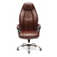 Кресло руководителя TetChair BOSS люкс хром экокожа перфорированная коричневый 2 TONE