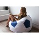 Кресло-мешок DreamBag Мяч оксфорд бело-синий