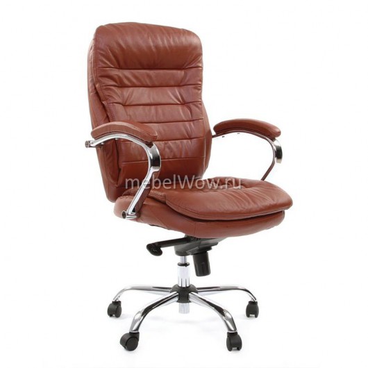 Кресло руководителя EasyChair 515 ML кожа коричневый