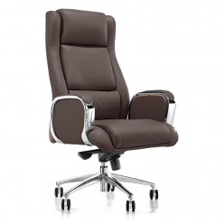Кресло руководителя EasyChair 545 ML кожа коричневый