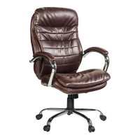 Кресло руководителя EasyChair 515 RT перфорированная кожа коричневый