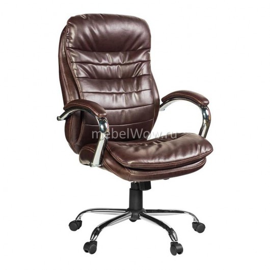 Кресло руководителя EasyChair 515 RT перфорированная кожа коричневый