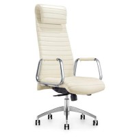 Кресло руководителя EasyChair 528 ML кожа белый