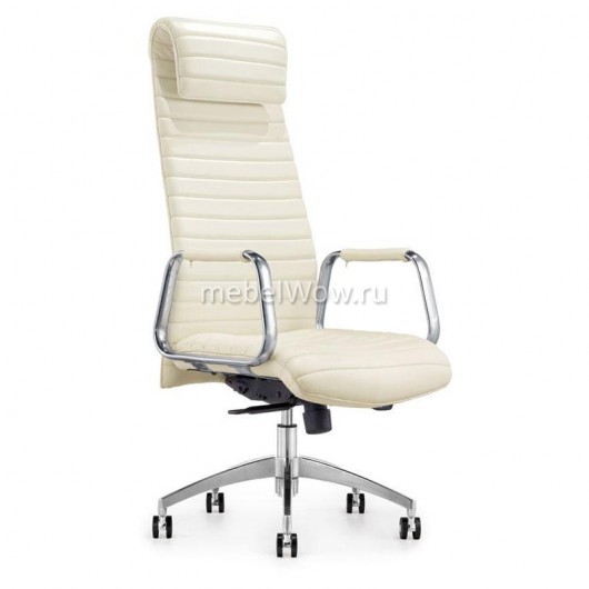 Кресло руководителя EasyChair 528 ML кожа белый