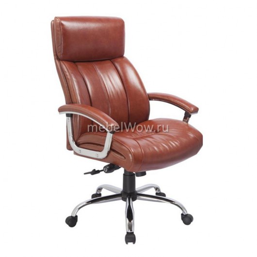 Кресло руководителя EasyChair CS-8822E-1 кожа коричневый