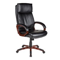 Кресло руководителя EasyChair 628 TR перфорированная кожа черный