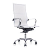 Кресло руководителя EasyChair 702 T net кожа белая