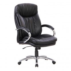 Кресло руководителя EasyChair CS-861E/CH-6 кожа черный