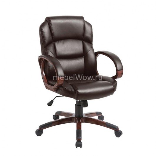 Кресло руководителя EasyChair 634 TR перфорированная кожа коричневый
