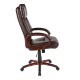 Кресло руководителя EasyChair 628 TR перфорированная кожа коричневый