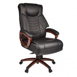 Кресло руководителя EasyChair 636 ML кожа черный