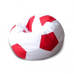 Кресло-мешок DreamBag Мяч оксфорд бело-красный