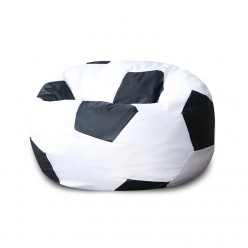 Кресло-мешок DreamBag Мяч оксфорд бело-черный