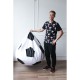 Кресло-мешок DreamBag Мяч оксфорд бело-черный