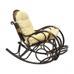 Кресло-качалка с подножкой Classic Rattan 05/11 Б темно-коричневый