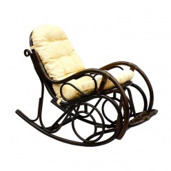 Кресло-качалка с подножкой Classic Rattan 05/11 Б Matte темно-коричневый